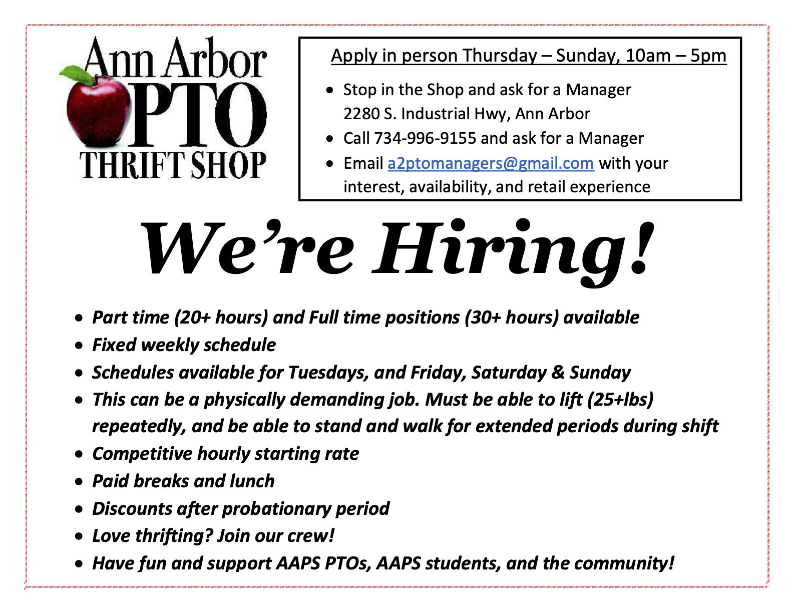 were hiring June 2026